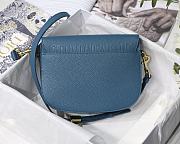 Dior Bobby Lychee Pattern Medium Blue - 22x17x6cm - 3