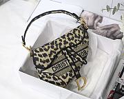 Christian Dior Saddle Embroidered Leopard Print  – 25.5x20x6.5cm - 1