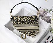 Christian Dior Saddle Embroidered Leopard Print  – 25.5x20x6.5cm - 4