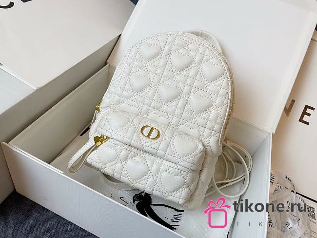 Christian Dior Mini Dioramour Dior Backpack White – 16 x 21 x 8.5 cm - 1