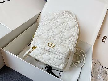 Christian Dior Mini Dioramour Dior Backpack White – 16 x 21 x 8.5 cm
