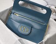 Christian Dior Double Handbag Blue - M8018 – 28 x 16.5 x 3 cm - 3