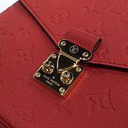 Louis Vuitton Pochette Metis Monogram Empreinte Leather Red - M41487 - 25cm x 19cm x 9cm - 6