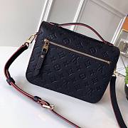 Louis Vuitton Pochette Metis Monogram Empreinte Leather Navy Blue/Red - M41487 - 25cm x 19cm x 9cm - 3