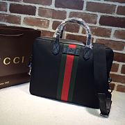 Gucci Ophidia GG Briefcase Full Black - 387102 – 37x29x6.5 cm - 1