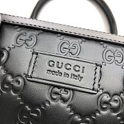 Gucci Ophidia GG Briefcase Full Black Leather - 38x29x4 cm - 5