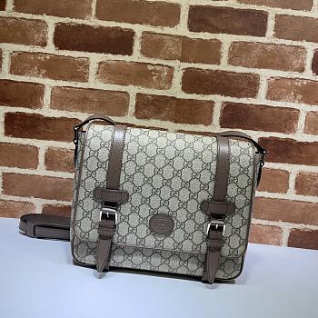 Gucci GG Messenger Bag Beige Leather – 28x24x8.5cm
