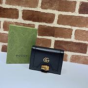 Gucci Diana Card Case Wallet Black - 658244  – 11x8x2.5 cm - 1