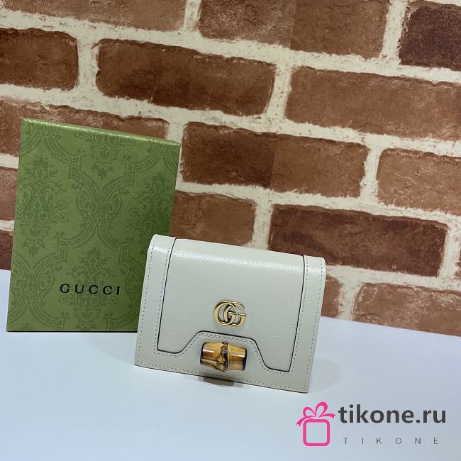 Gucci Diana Card Case Wallet White - 658244  – 11x8x2.5 cm - 1