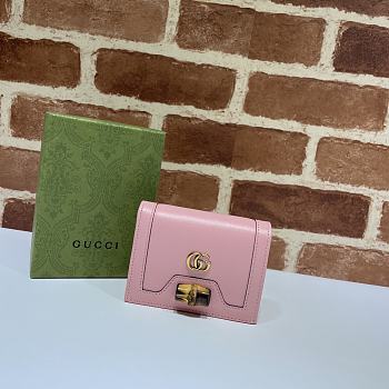 Gucci Diana Card Case Wallet Pink 658244 