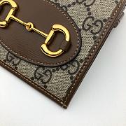 Gucci Horsebit 1955 Wallet With Chain Beige/Ebony GG Supreme Canvas  - 623180  – 11x8.5x3 cm - 3