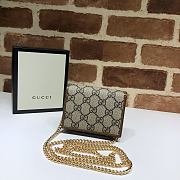 Gucci Horsebit 1955 Wallet With Chain Beige/Ebony GG Supreme Canvas  - 623180  – 11x8.5x3 cm - 2