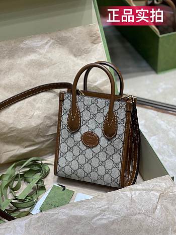 Gucci Mini tote bag with Interlocking G  - 671623  – 16x20x7 cm