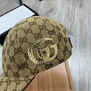 Gucci Original GG Canvas Baseball Hat With Web Beige/ebony  - 5