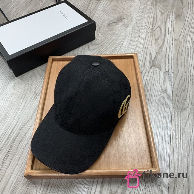 Gucci Original GG Canvas Baseball Hat With Web Black - 1