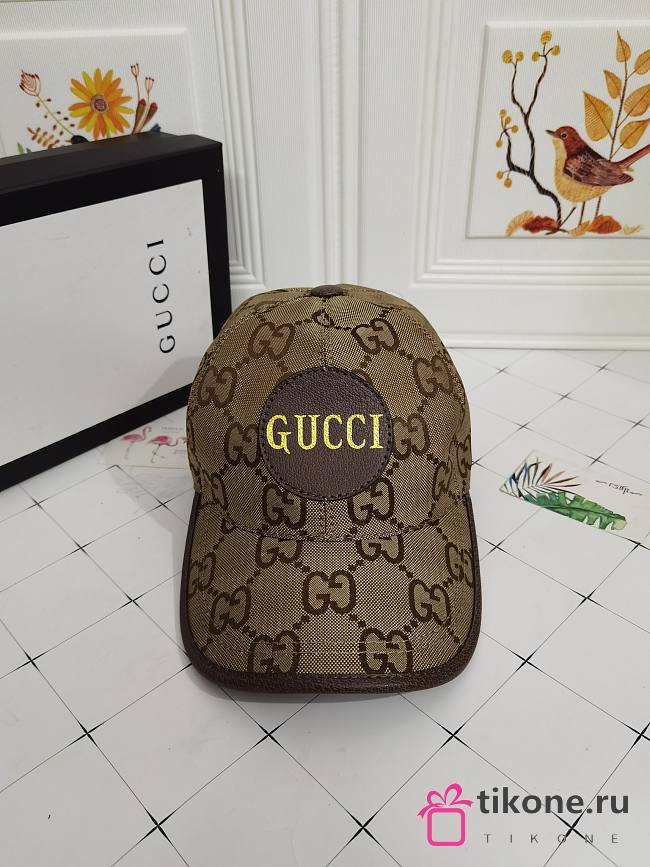 Gucci GG Canvas Baseball Hat Beige/Brown - 576253 - 1