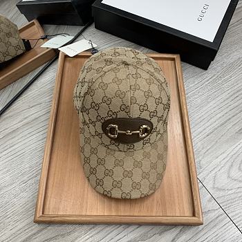 Gucci GG 1955 Horsebit Hat Beige/ebony