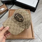 Gucci GG 1955 Horsebit Hat Beige/ebony - 4