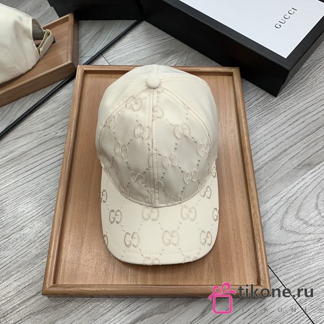 Gucci GG Lamé Baseball Hat White - 1