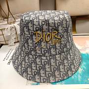 Dior Gold Silk Embroidered Fisherman Bucket Hat 02 - 1