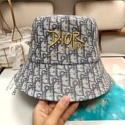 Dior Gold Silk Embroidered Fisherman Bucket Hat 02 - 5