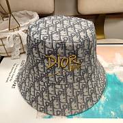 Dior Gold Silk Embroidered Fisherman Bucket Hat 02 - 3