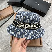 Dior D-Oblique Small Brim Bucket Hat Blue - 1