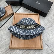 Dior D-Oblique Small Brim Bucket Hat Blue - 5