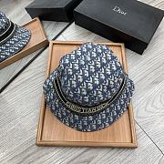 Dior D-Oblique Small Brim Bucket Hat Blue - 3