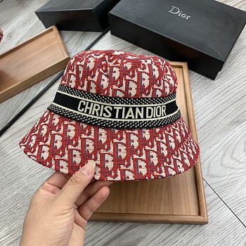 red dior bucket hat