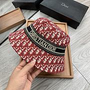 Dior D-Oblique Small Brim Bucket Hat Red - 3