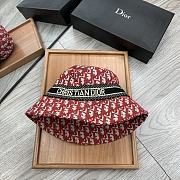 Dior D-Oblique Small Brim Bucket Hat Red - 2