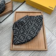 Fendi Black Tech Fabric Bucket Hat - 5