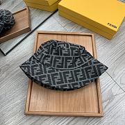 Fendi Black Tech Fabric Bucket Hat - 2