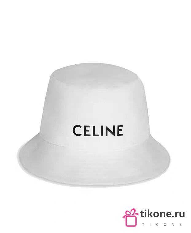 Celine Bucket Hat In Cotton White/Black - 1