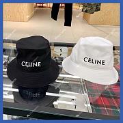 Celine Bucket Hat In Cotton White/Black - 6