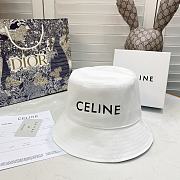 Celine Bucket Hat In Cotton White/Black - 2