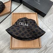 Celine Bucket Hat With Triomphe Monogram Black - 3