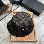 Celine Bucket Hat With Triomphe Monogram Black - 2