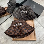 Celine Bucket Hat With Triomphe Monogram Brown - 5