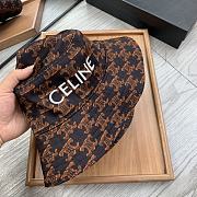 Celine Bucket Hat With Triomphe Monogram Brown - 4