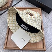 Celine Bucket Hat With Triomphe Monogram White - 2