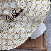 Celine Bucket Hat With Triomphe Monogram White - 4