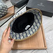 Celine Bucket Hat With Triomphe Monogram Denim Blue/White - 6