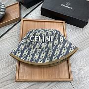 Celine Bucket Hat With Triomphe Monogram Denim Blue/White - 5