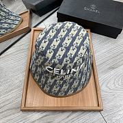 Celine Bucket Hat With Triomphe Monogram Denim Blue/White - 4