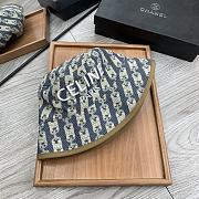 Celine Bucket Hat With Triomphe Monogram Denim Blue/White - 2