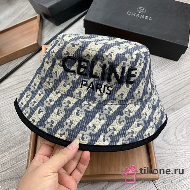 chanel bucket hat blue