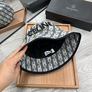 Celine Bucket Hat With Triomphe Monogram Denim Blue/Black - 5