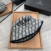 Celine Bucket Hat With Triomphe Monogram Denim Blue/Black - 3